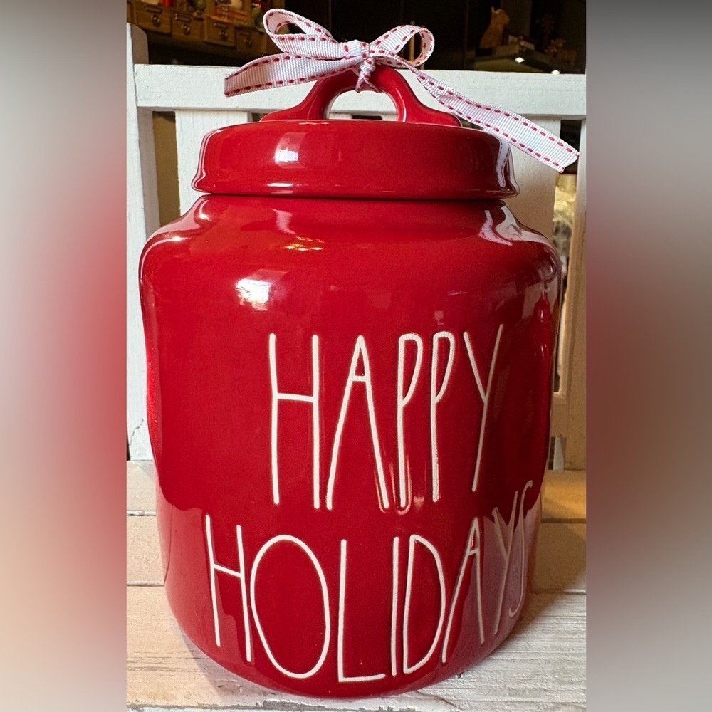 Rae Dunn Happy Holiday Canister
